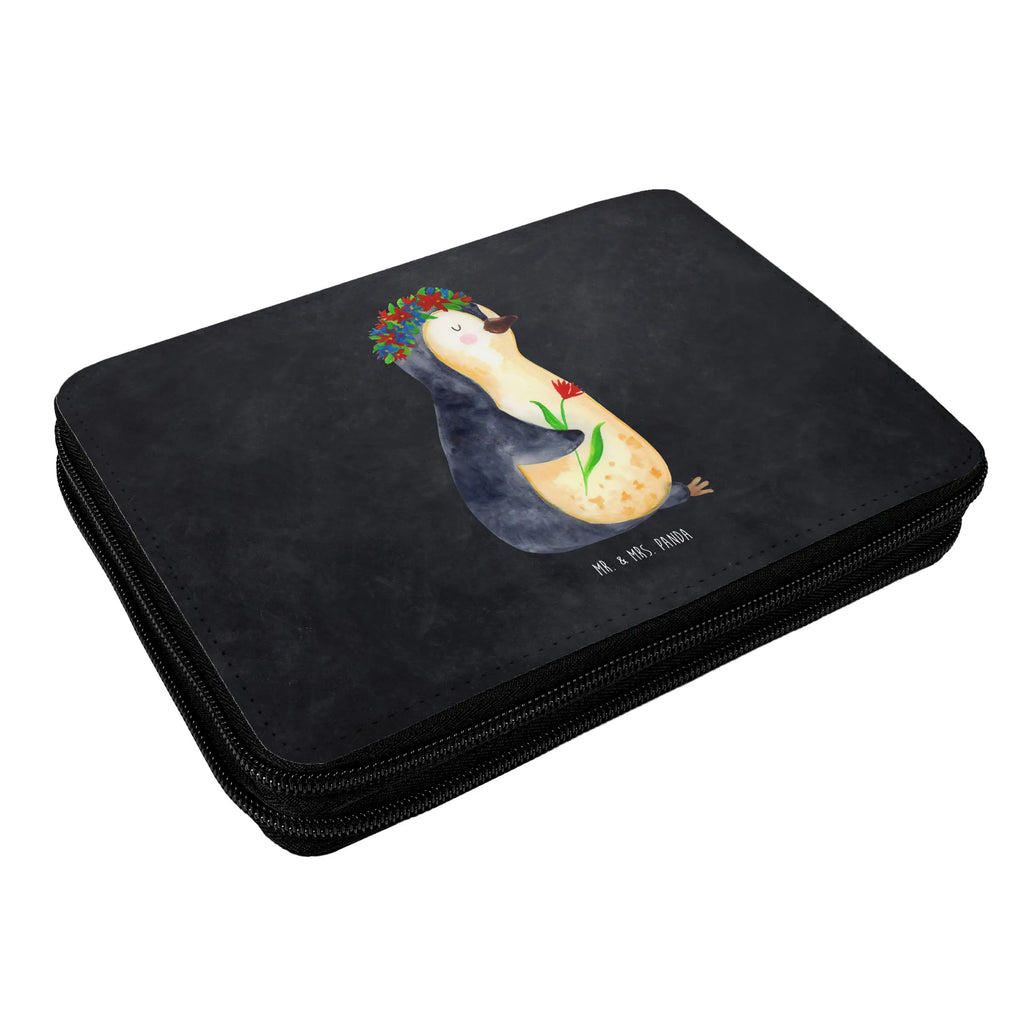 Piórnik pingwin kwiaty Kind, Büro Stifte Etui, Federmappe Einschulung, Stiftetasche, Einschulung, Grundschule, Motiv, Bestückte Federmappe, Federmäppchen bedruckt, Geschenk, Federmäppchen, Federmappe, Stifterolle, Kinder Federmappe, Schule, Schülerin, Stifte Etui, Schüler, Pinguin, Lebensziele, Universum, Ziele, Motivation, Geschenkidee, Lebenslust, Liebeskummer, Blumenkranz, Wünsche, Pinguine, Leben