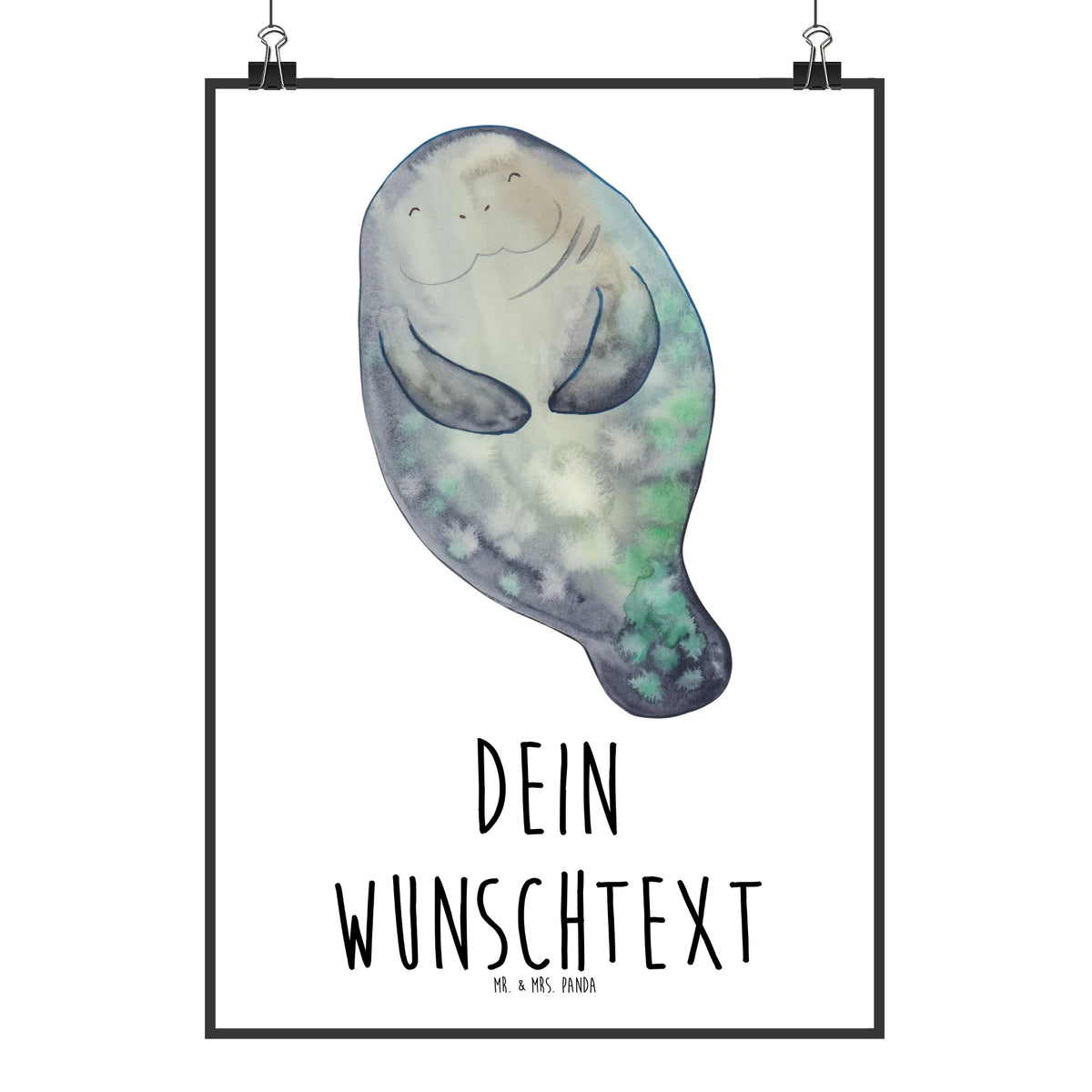 Personalised poster manatee happy gift ideas, vacation, Seafood, aquatic animals, ocean, shells, corals, reef, whale, narwhal, sea urchin, lobster, platypus, manatee, crocodile, shrimp, gifts for seafood lovers, water world, underwater animals, underwater world, deep sea, seafood fans, seafood decoration, seafood posters, Self-love, Lovesickness, Manatee, Carefulness, New start, Satisfaction, Manatees, Respect, New beginning, Girlfriend