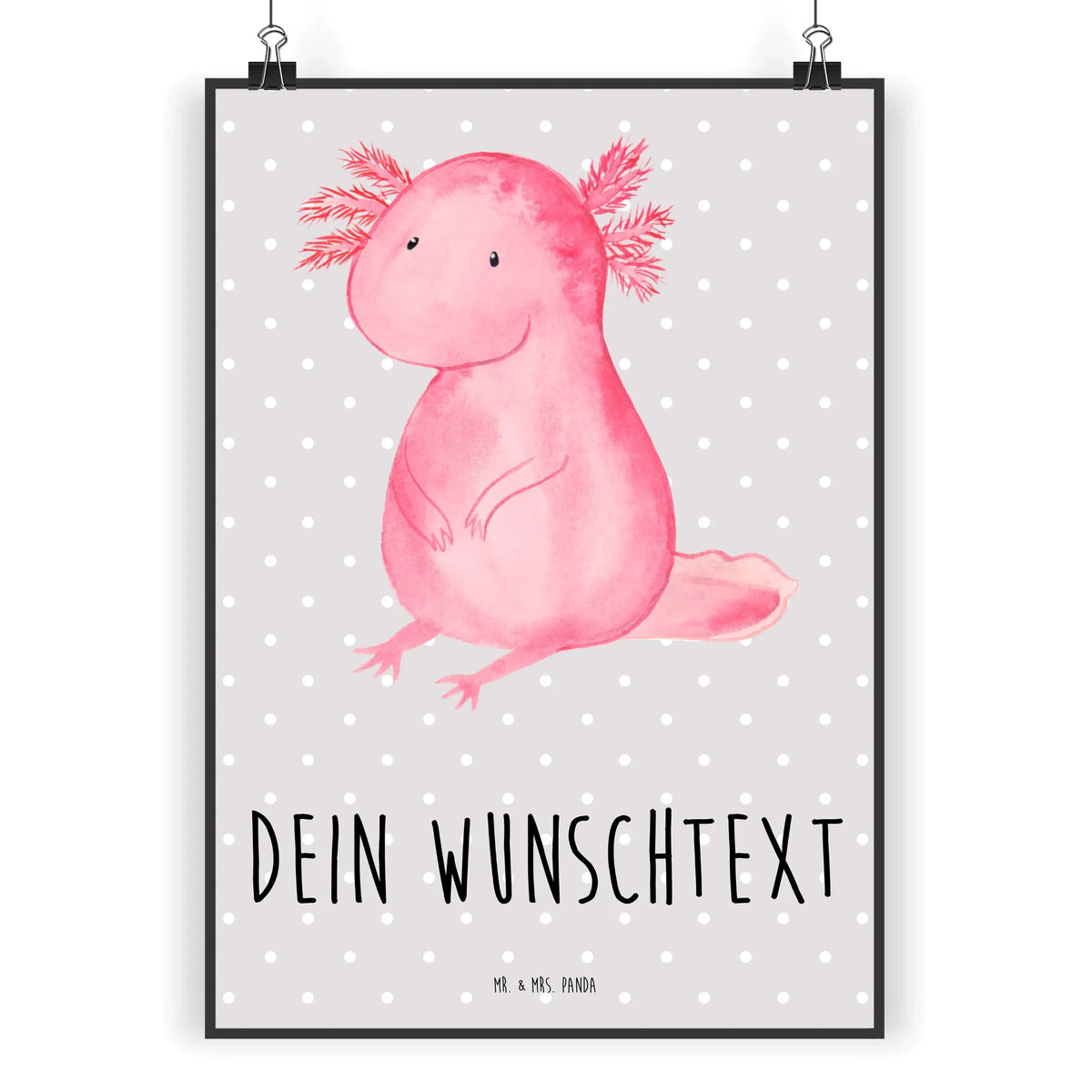 Personalised poster axolotl zero marine animals, Axelotl, Mexican walking fish, salamander, worldly wisdom, girlfriend, lifestyle, wisdom, cheerful, contented