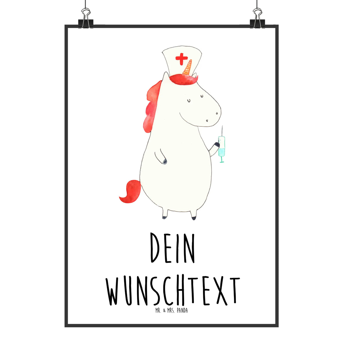 Personalised poster unicorn Nurse nurse thank you, hospital, nurse gift, doctor gift