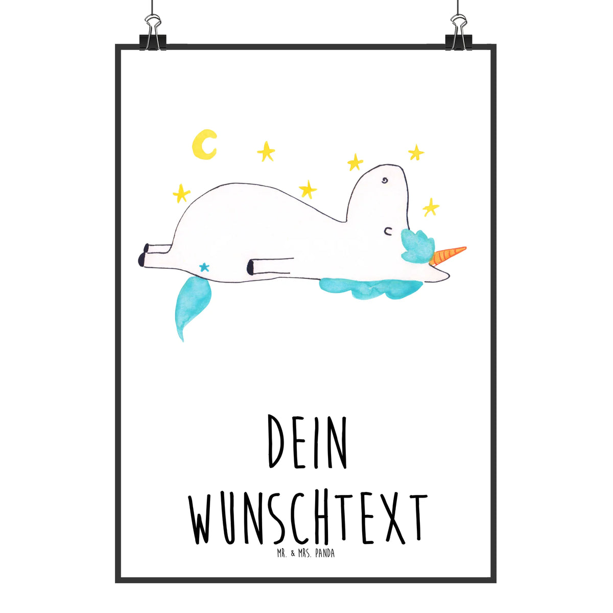 Personalised poster unicorn starry sky girlfriend present, heaven, girlfriend gift, stars