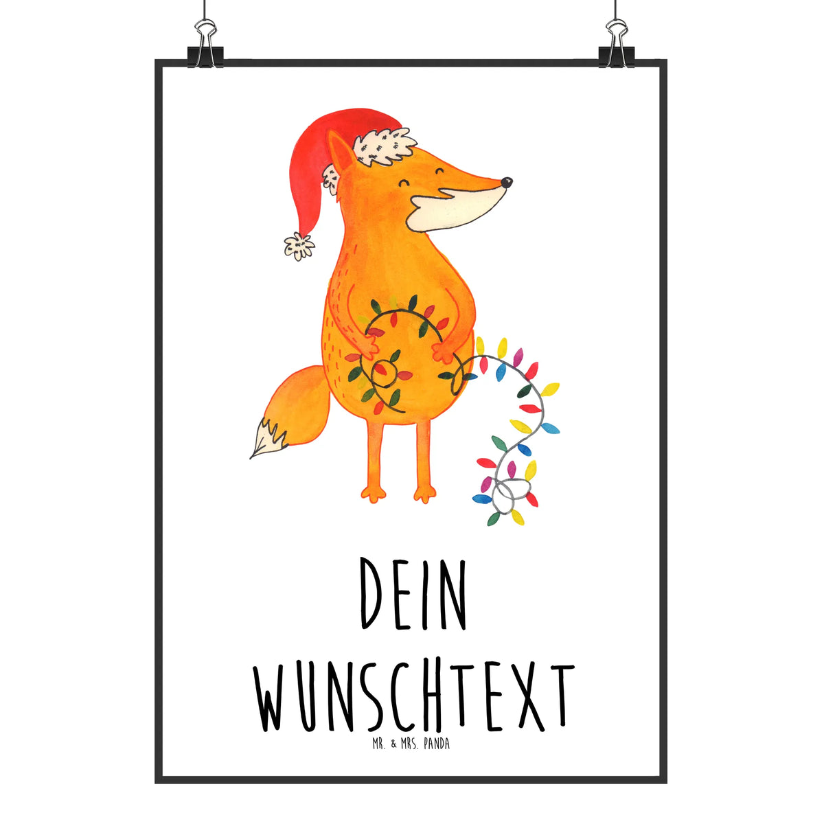 Personalised poster Fox Christmas Christmas time, snow, Foxes, Gift Christmas, Christmas Eve, Saying beautiful, Santa Claus