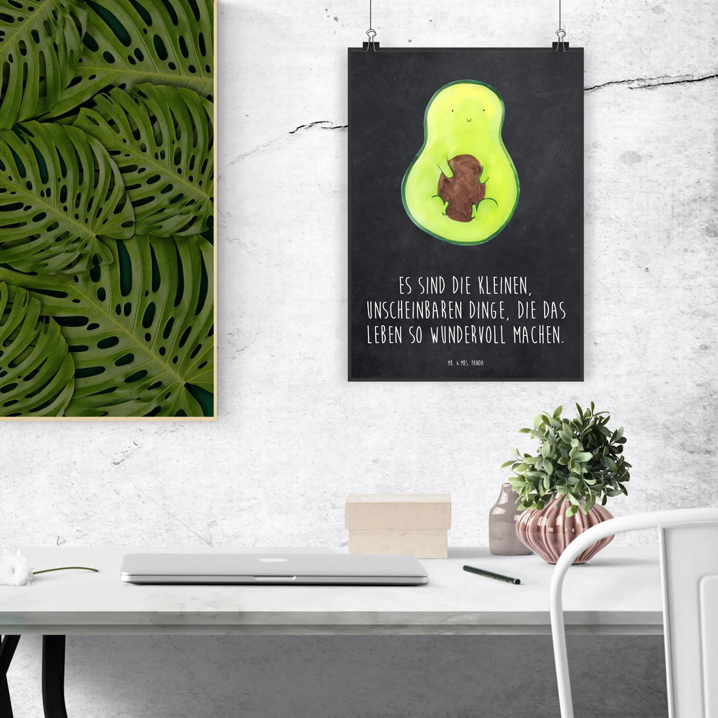 Poster Avocado Kern Kinderposter, Raumdekoration, Kunstdruck, Mr. & Mrs. Panda Poster, Handgemaltes Poster, Poster, Wanddeko Bild, Wanddeko, Wanddekoration, Designposter, Küchenposter, Bild, Wandposter, Posterdruck, Avocado, Veggie, Vegan, Gesund, Avocadokern, Kern, Avokado, Pflanze, Spruch Leben
