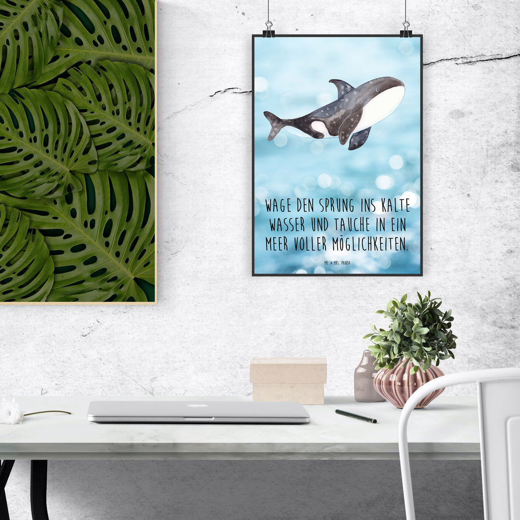 Poster Orca Poster, wanddeko, wandkunst, kunstdruck poster, wanddruck, kunstposter, grafikposter, Plakat, Mr. & Mrs. Panda Poster, Wandschmuck, drucke, kunst für die wand, Kunstdruck, Wandposter, Designposter, Wanddeko Bild, Bild für Wand, Wandbild, Wanddekoration, Deko Bild, Bild, Posterdruck, Urlaub, Meer, Meerestiere, Büro, Selbstliebe, Killerwal, Orcas, Arbeit, Möglichkeiten, Startup, Neustart, Motivation, Orca, Wal