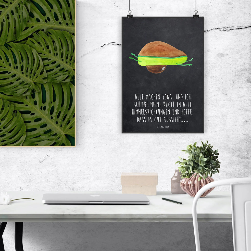 Plakat Awokado joga Bild für Wand, Plakat, Wandbild, kunst für die wand, wanddruck, Mr. & Mrs. Panda Poster, Wandposter, wandkunst, kunstposter, Bild, Wanddeko Bild, Wandschmuck, kunstdruck poster, Deko Bild, Posterdruck, Designposter, grafikposter, Wanddekoration, wanddeko, drucke, Kunstdruck, Poster, Gesund, Vegan, Veggie, Avocado, Avocado Yoga Vegan