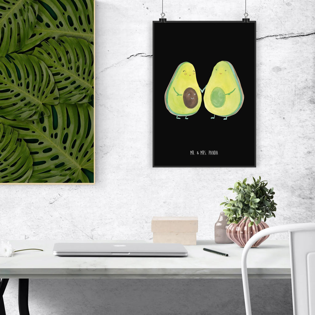 Plakat Awokado para Wandposter, Wanddekoration, Wanddeko Bild, Mr. & Mrs. Panda Poster, Handgemaltes Poster, Designposter, Raumdekoration, Wanddeko, Kinderposter, Poster, Küchenposter, Kunstdruck, Bild, Posterdruck, Avocado, Veggie, Vegan, Gesund, Babyshower, Babyparty, Avocuddle, Familie, Kinder, Hochzeit, Schwangerschaft, Avocados, Liebe, Geburt