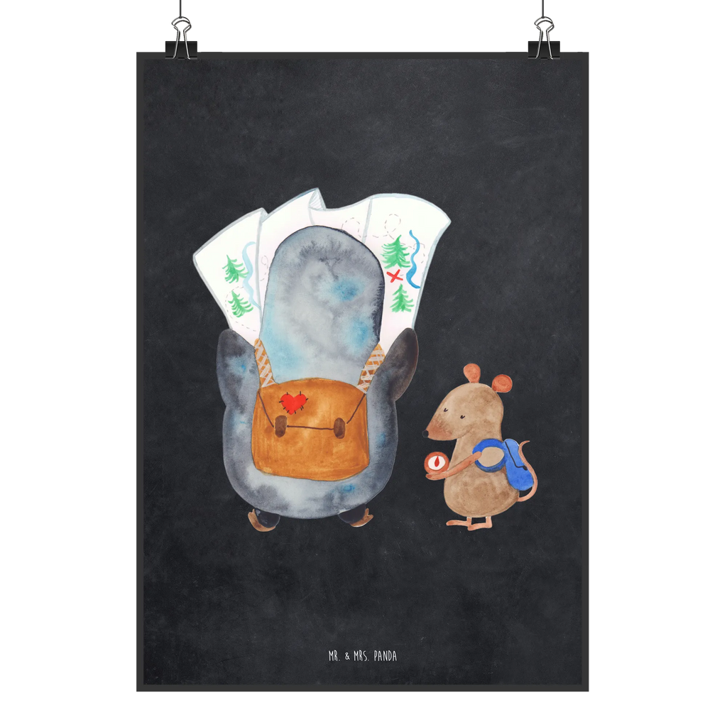 Plakat Pingwin i Mysz Wędrowcy wandkunst, wanddruck, Wanddekoration, kunstposter, Wandbild, Wandschmuck, Designposter, Plakat, Mr. & Mrs. Panda Poster, Posterdruck, Kunstdruck, drucke, Bild für Wand, Poster, Bild, Wandposter, Wanddeko Bild, wanddeko, kunstdruck poster, grafikposter, kunst für die wand, Deko Bild, Pinguin, Pinguine, Wanderlust, Wandern, Roadtrip, Abenteurer, Abenteuer, Ausflug