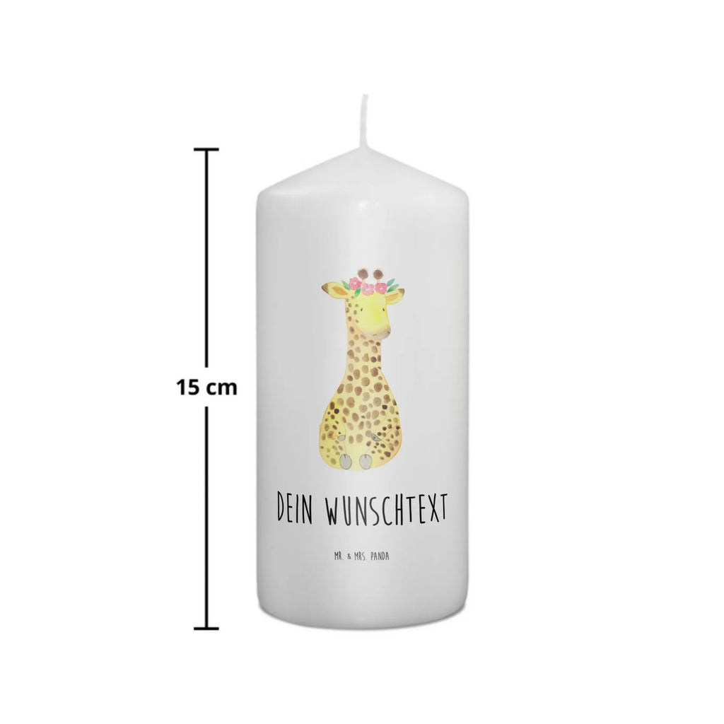 Personalizowana świeca żyrafa Wieniec kwiatów Afryka, dzikie zwierzęta