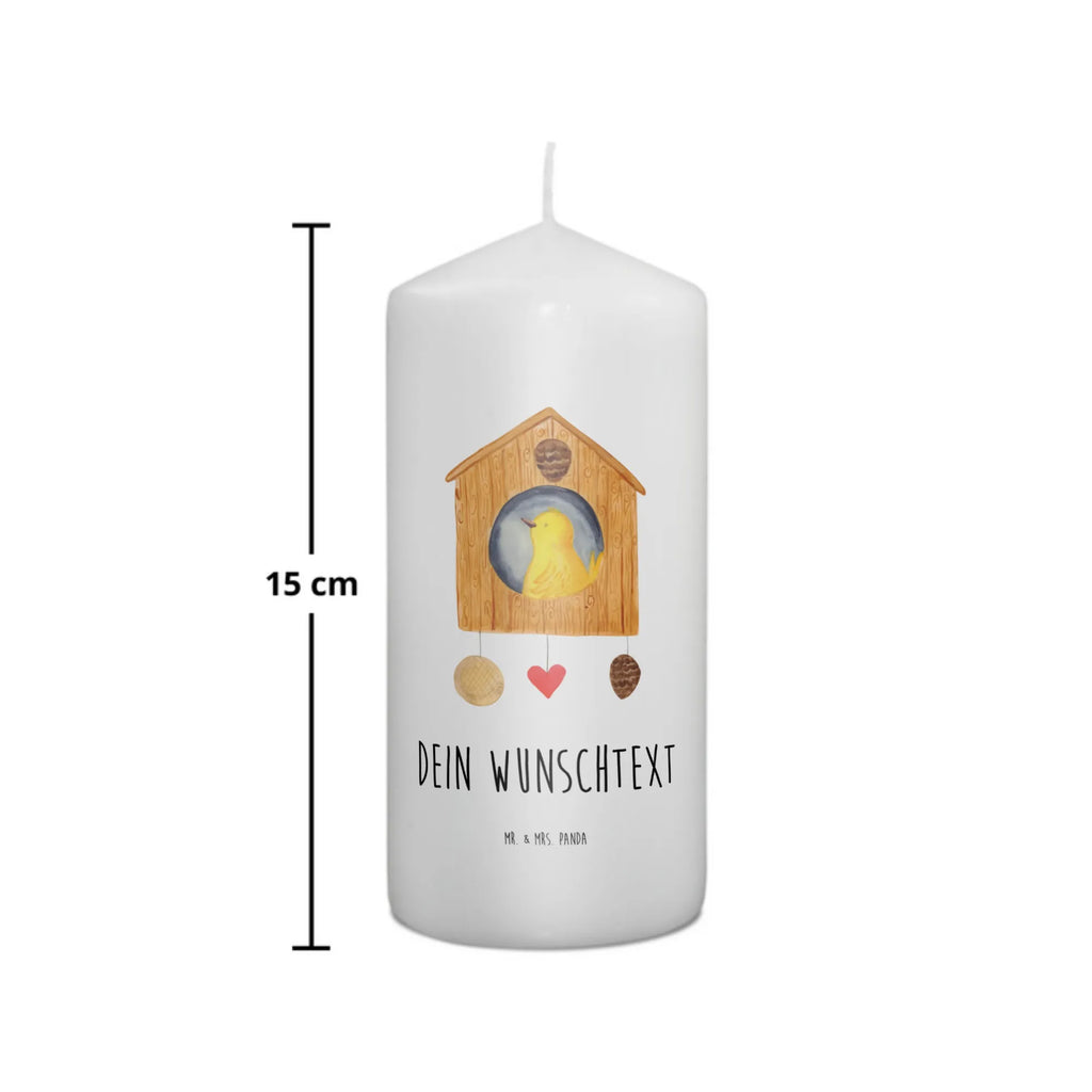 Personalised candle Bird House small animals, cute, funny, cute animal motives, hand drawn, small world, funny sayings, good mood, happy, gifts, gift ideas, special gifts, animal lover, card, birdhouse, home, family, birds, nest, Bird, castle, favorite place, apartment, house, home sweet home, our house