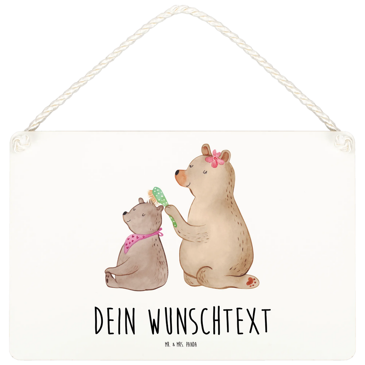 Personalised decorative sign bear child Father's Day, Mother's Day, Gift