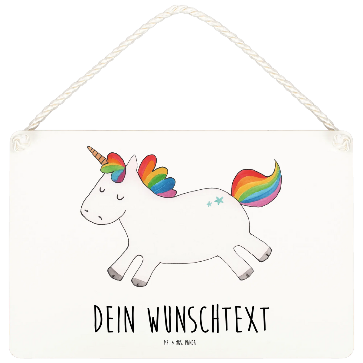 Personalised decorative sign unicorn happy joy, joy of life, fun, cheerful