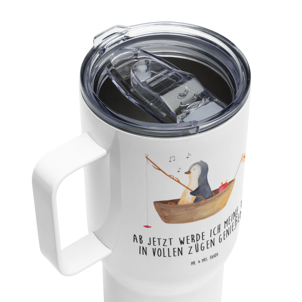 XXL Thermobecher Pinguin Angelboot Jumbo Becher, XL Thermobecher, XL Reisetasse, Reisebecher, Autobecher, Großer Thermobecher, Thermobecher, Pinguin, Boot, Motivation, Trennung, Angeln, Angelboot, Leben, Geschenkidee Liebeskummer, Lebenslust, Scheidung, genießen, Neuanfang, Neustart, Pinguine