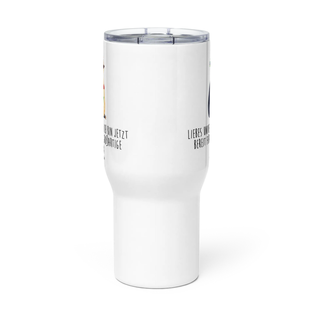 XXL Thermobecher Pinguin Blumen Großer Thermobecher, XL Reisetasse, Reisebecher, Jumbo Becher, Autobecher, XL Thermobecher, Thermobecher, Pinguin, Motivation, Wünsche, Liebeskummer, Geschenkidee, Leben, Lebensziele, Lebenslust, Ziele, Blumenkranz, Universum, Pinguine