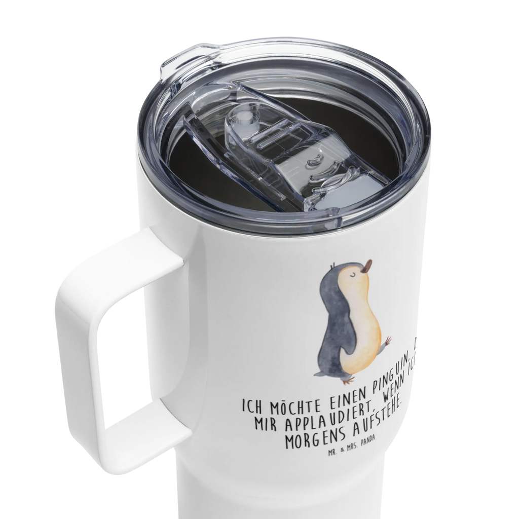 XXL thermal mug Penguin march Autobecher, Großer Thermobecher, XL Reisetasse, Jumbo Becher, Reisebecher, Thermobecher, XL Thermobecher, Pinguin, Schwester, Bruder, Langschläfer, Familie, Frühaufsteher, Pinguine