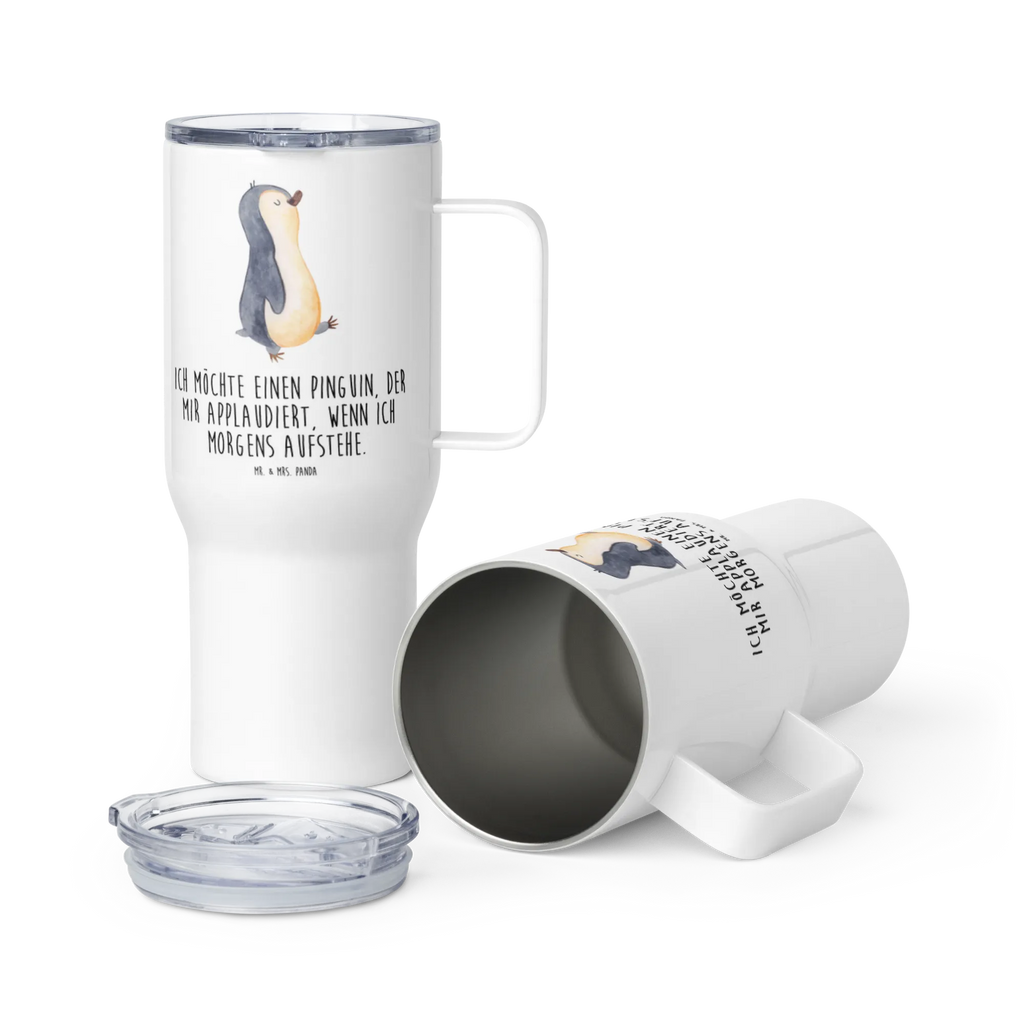 XXL thermal mug Penguin march Autobecher, Großer Thermobecher, XL Reisetasse, Jumbo Becher, Reisebecher, Thermobecher, XL Thermobecher, Pinguin, Schwester, Bruder, Langschläfer, Familie, Frühaufsteher, Pinguine
