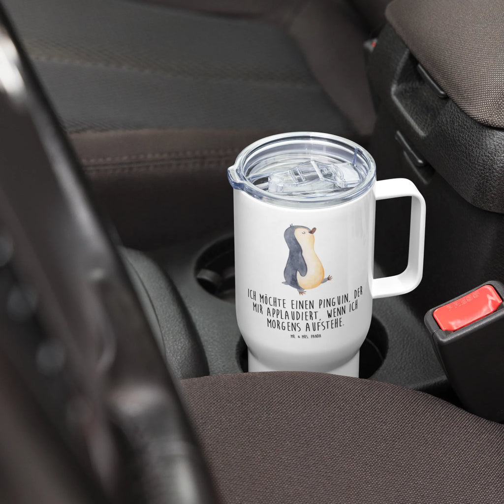 XXL thermal mug Penguin march Autobecher, Großer Thermobecher, XL Reisetasse, Jumbo Becher, Reisebecher, Thermobecher, XL Thermobecher, Pinguin, Schwester, Bruder, Langschläfer, Familie, Frühaufsteher, Pinguine