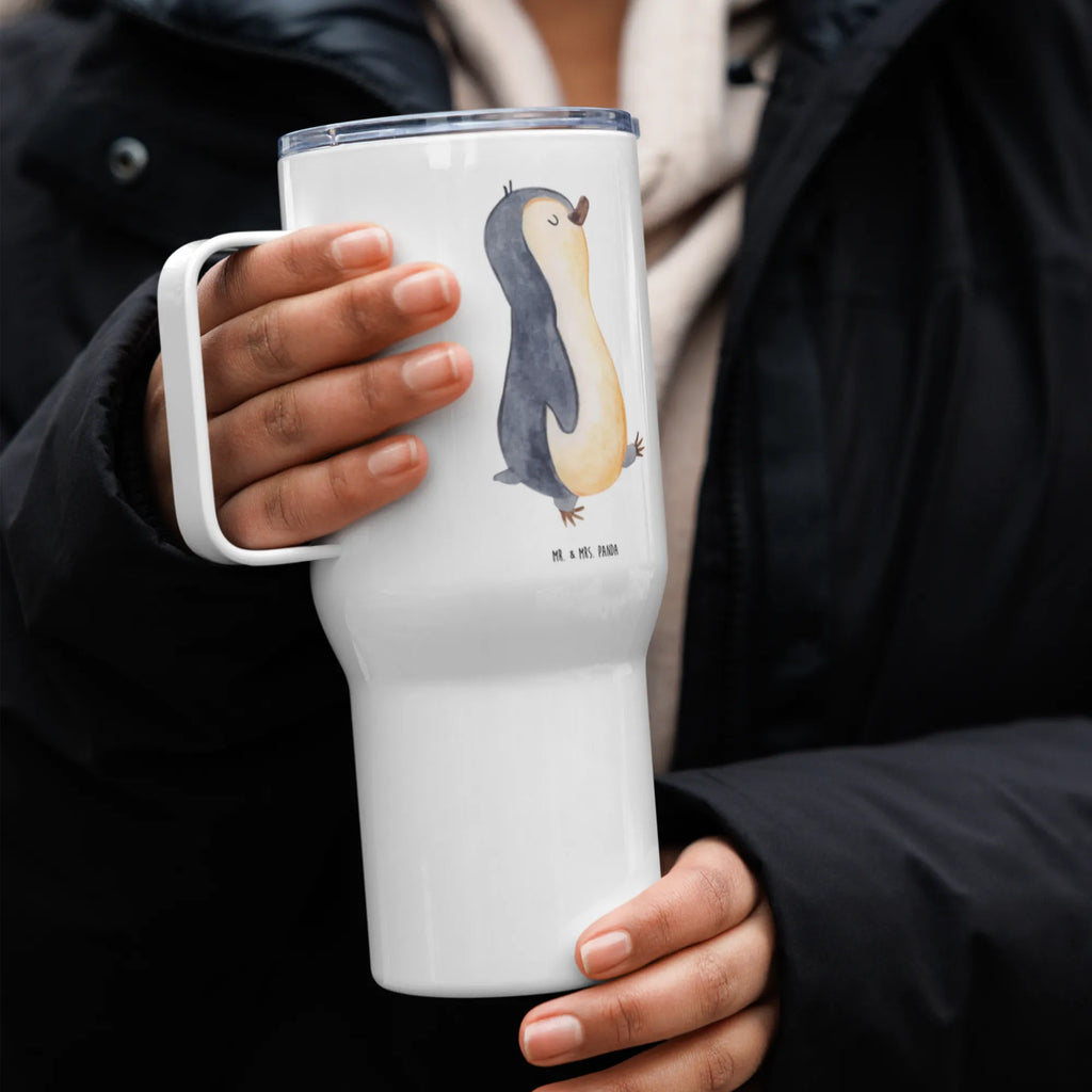 XXL thermal mug Penguin march Autobecher, Großer Thermobecher, XL Reisetasse, Jumbo Becher, Reisebecher, Thermobecher, XL Thermobecher, Pinguin, Schwester, Bruder, Langschläfer, Familie, Frühaufsteher, Pinguine