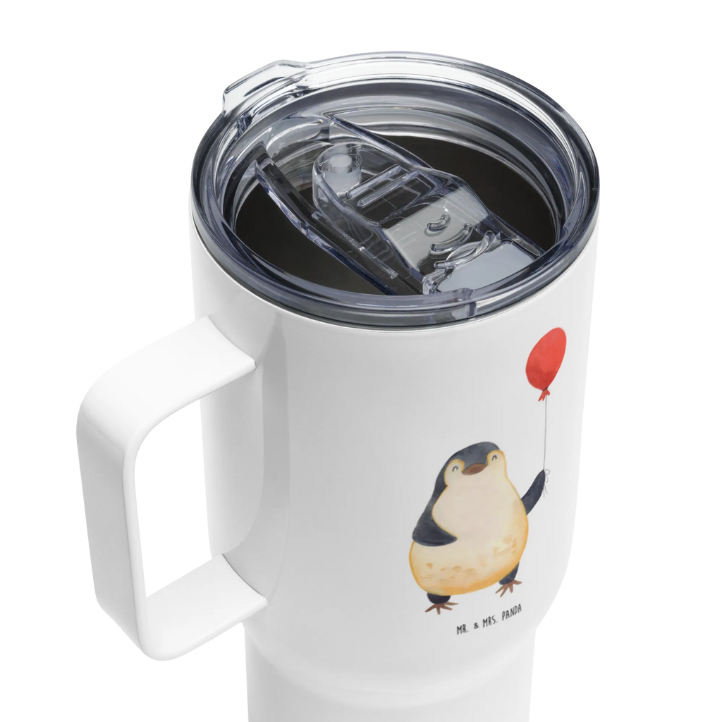 XXL Thermobecher Pinguin Luftballon Reisebecher, Autobecher, XL Thermobecher, Großer Thermobecher, XL Reisetasse, Jumbo Becher, Pinguin, Geschenk Freundin, Pinguine, Beste Freundin, Neustart, Liebe, Tagträume, Lebenslust, Motivation, Glück, Geschenkidee, Neues Leben, Luftballon