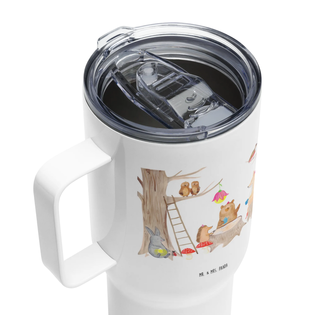XXL thermal mug forest animals picnic Großer Thermobecher, Reisebecher, Thermobecher, Jumbo Becher, Autobecher, XL Reisetasse, XL Thermobecher, Tiermotive, Gute Laune, lustige Sprüche, Tiere, Wald, Igel, Fuchs, Waldtiere, Eichhörnchen, Maus, Hase, Picknick