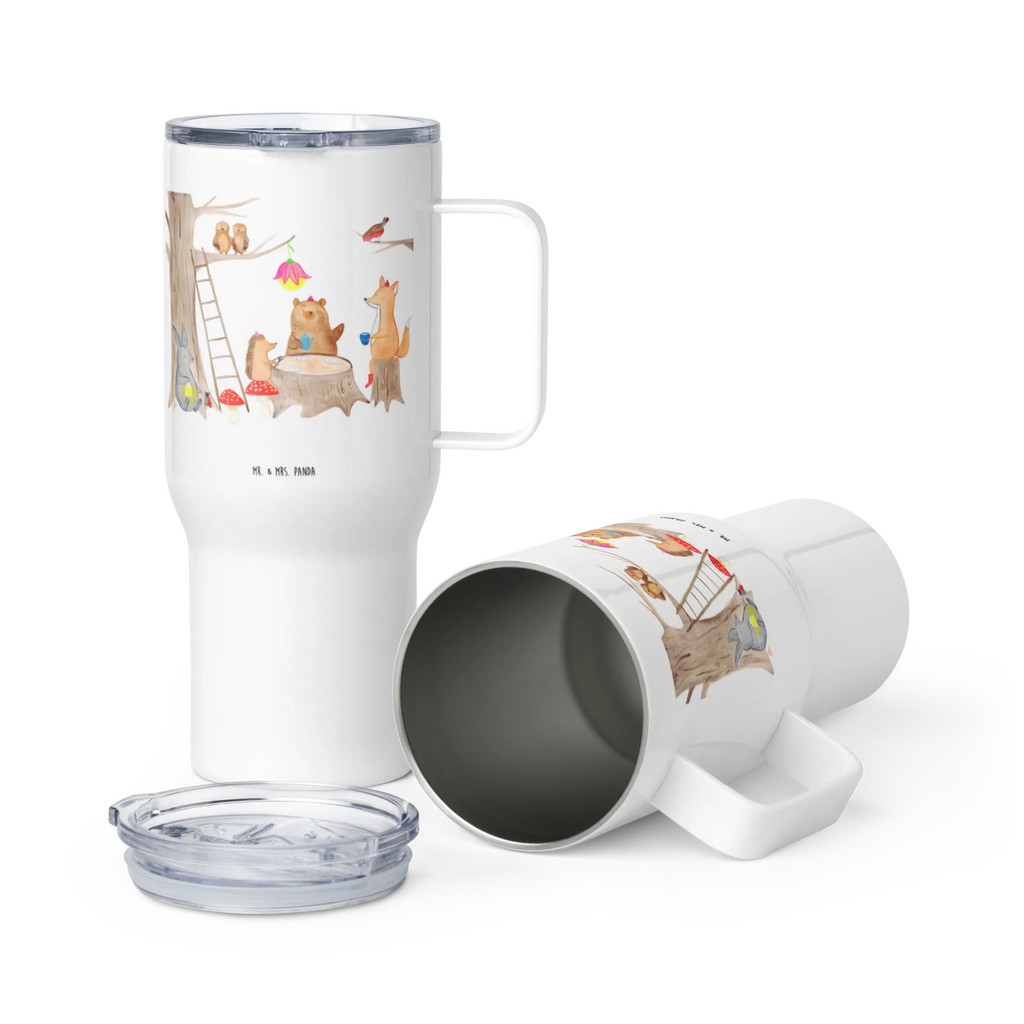 XXL thermal mug forest animals picnic Großer Thermobecher, Reisebecher, Thermobecher, Jumbo Becher, Autobecher, XL Reisetasse, XL Thermobecher, Tiermotive, Gute Laune, lustige Sprüche, Tiere, Wald, Igel, Fuchs, Waldtiere, Eichhörnchen, Maus, Hase, Picknick
