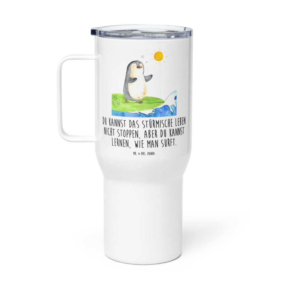 XXL thermal mug Penguin surfer North Pole, Penguins, wave riding, surfing, waves, surfers, penguins, holidays