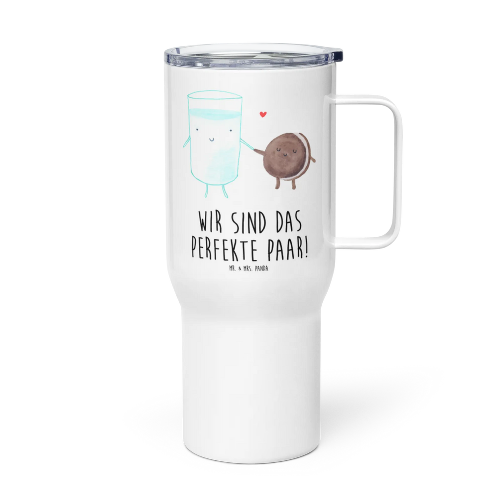 XXL Thermobecher Milch Keks XL Thermobecher, Autobecher, XL Reisetasse, Reisebecher, Jumbo Becher, Thermobecher, Großer Thermobecher, Tiermotive, Gute Laune, lustige Sprüche, Tiere, Milch, Kekse, Keks, perfektes Paar, Cookie, Motiv süß, Kaffee, romantisch, Milk, Einladung Frühstück