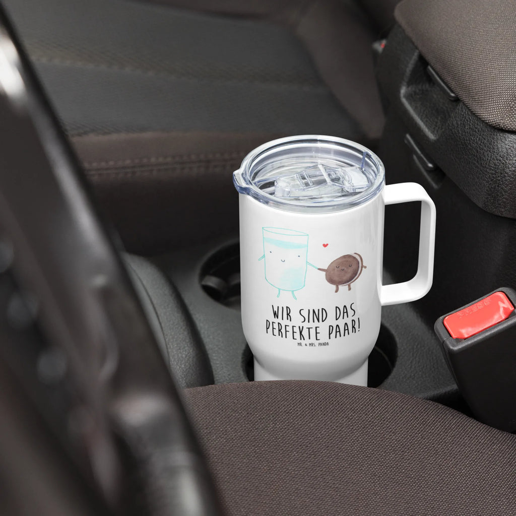 XXL Thermobecher Milch Keks XL Thermobecher, Autobecher, XL Reisetasse, Reisebecher, Jumbo Becher, Thermobecher, Großer Thermobecher, Tiermotive, Gute Laune, lustige Sprüche, Tiere, Milch, Kekse, Keks, perfektes Paar, Cookie, Motiv süß, Kaffee, romantisch, Milk, Einladung Frühstück