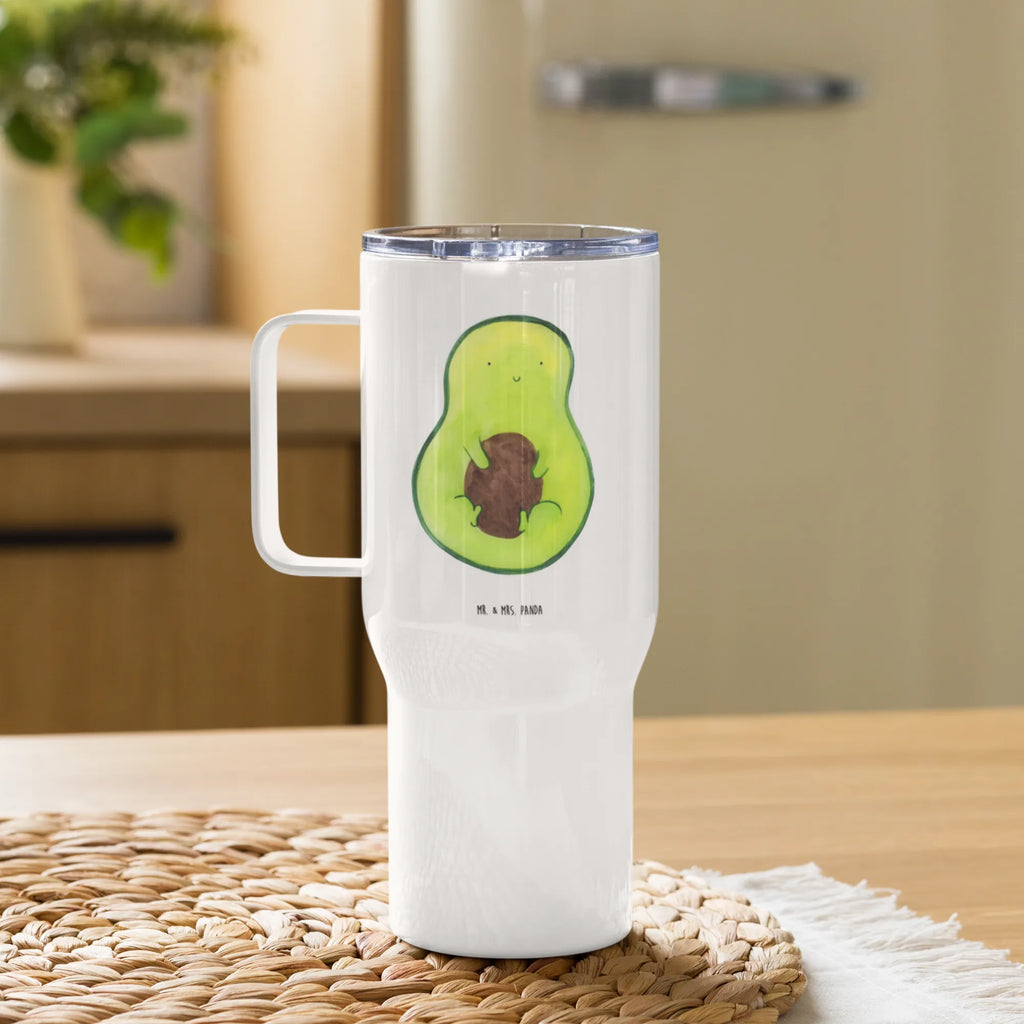 XXL Thermobecher Avocado Kern Reisebecher, Autobecher, Jumbo Becher, XL Thermobecher, Großer Thermobecher, Thermobecher, XL Reisetasse, Avocado, Veggie, Vegan, Gesund, Spruch Leben, Pflanze, Avokado, Kern, Avocadokern
