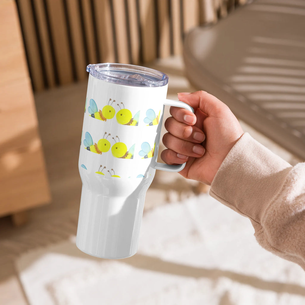 XXL Thermobecher Biene Liebe XL Reisetasse, Jumbo Becher, XL Thermobecher, Reisebecher, Autobecher, Großer Thermobecher, Biene, Wespe, Hummel