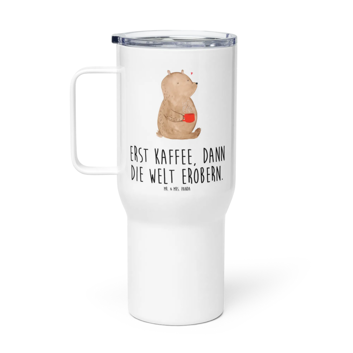 XXL thermal mug bear Coffee teddy bear, cuddly toy, bears, good morning, conquer the world, save the world, morning routine