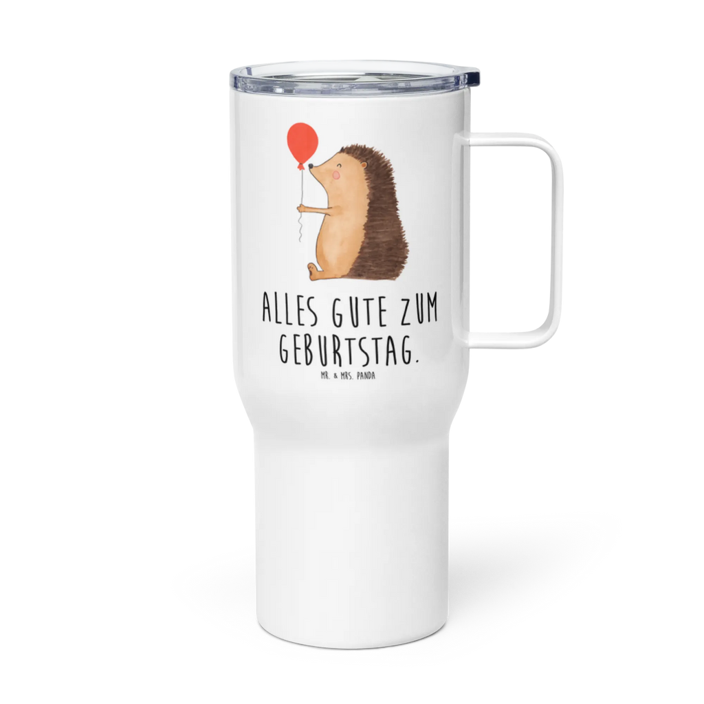 XXL thermal mug Hedgehog balloon Autobecher, Thermobecher, Jumbo Becher, Reisebecher, Großer Thermobecher, XL Reisetasse, XL Thermobecher, Tiermotive, Gute Laune, lustige Sprüche, Tiere, Ballon, Igel, Happy Birthday, Herzlichen Glückwunsch, Geburtstagskind, Glückwunsch, Geburtstag