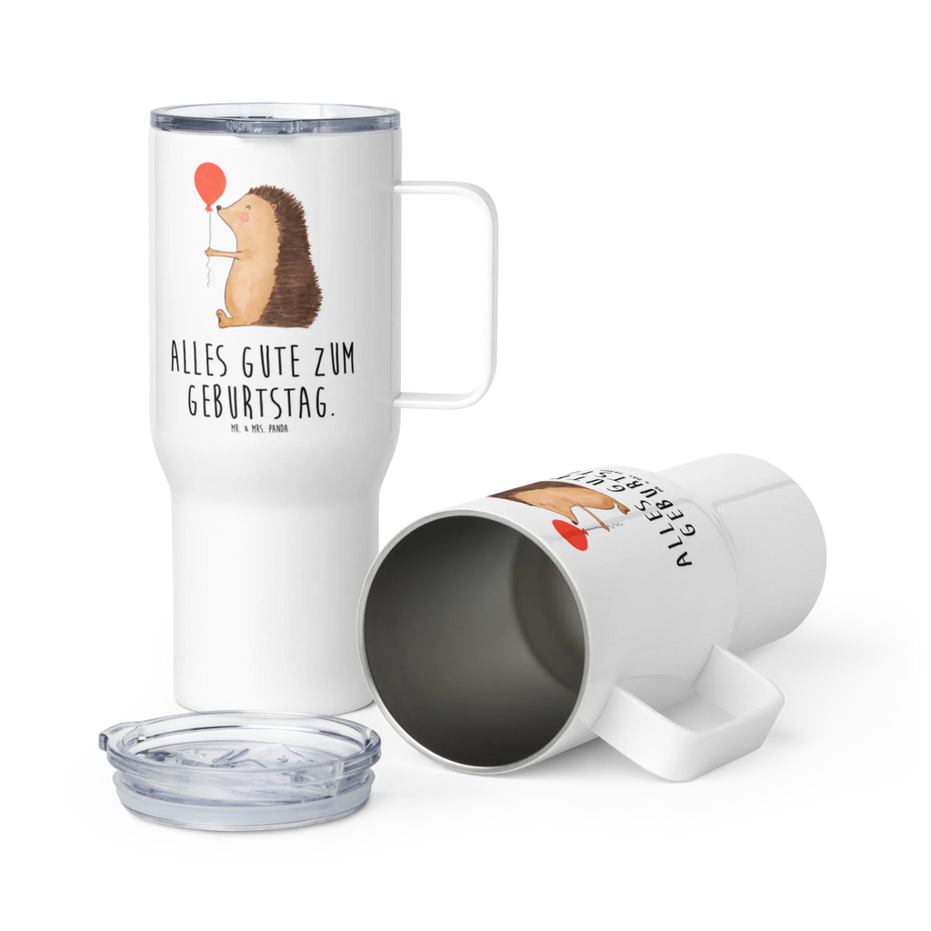 XXL thermal mug Hedgehog balloon Autobecher, Thermobecher, Jumbo Becher, Reisebecher, Großer Thermobecher, XL Reisetasse, XL Thermobecher, Tiermotive, Gute Laune, lustige Sprüche, Tiere, Ballon, Igel, Happy Birthday, Herzlichen Glückwunsch, Geburtstagskind, Glückwunsch, Geburtstag