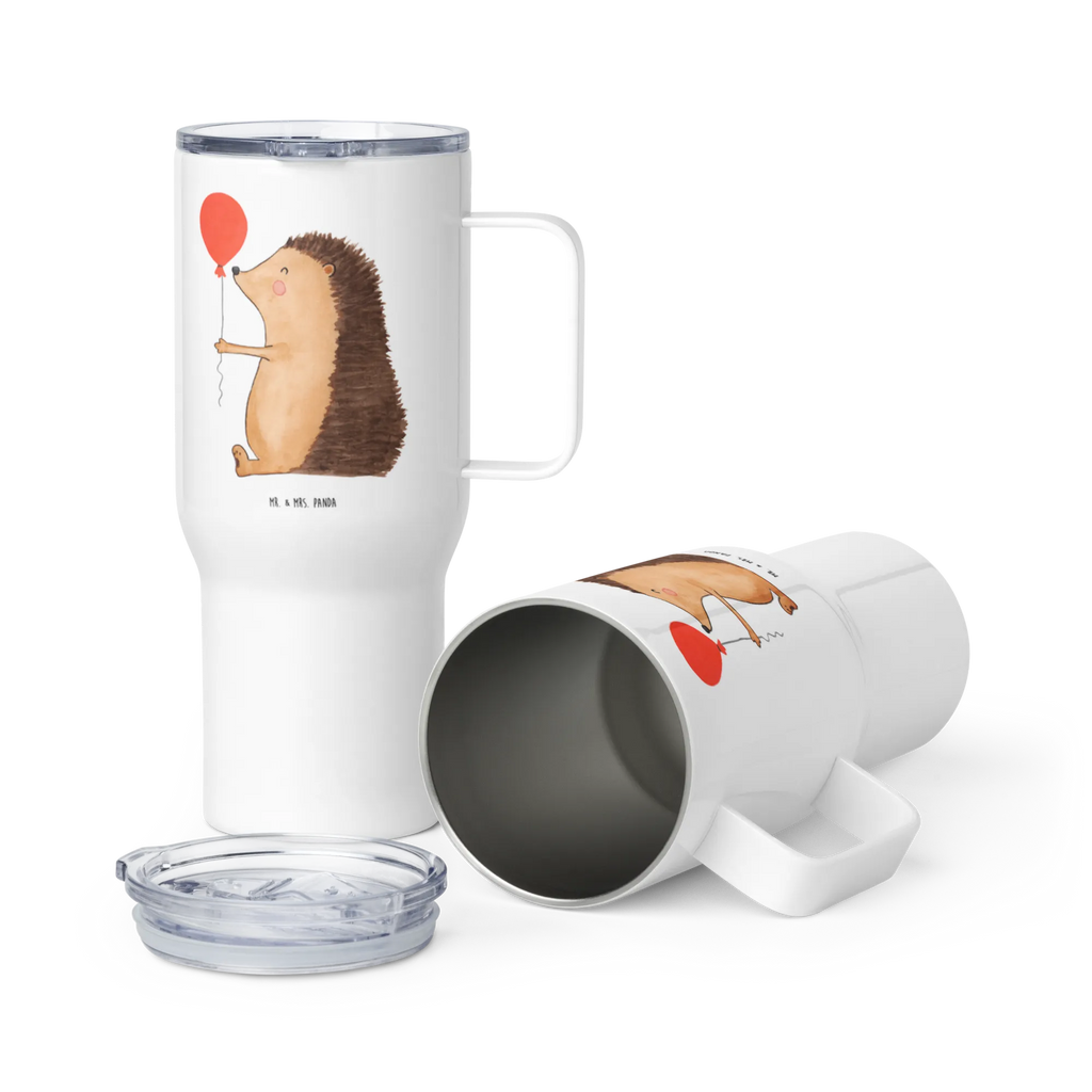XXL thermal mug Hedgehog balloon Autobecher, Thermobecher, Jumbo Becher, Reisebecher, Großer Thermobecher, XL Reisetasse, XL Thermobecher, Tiermotive, Gute Laune, lustige Sprüche, Tiere, Ballon, Igel, Happy Birthday, Herzlichen Glückwunsch, Geburtstagskind, Glückwunsch, Geburtstag