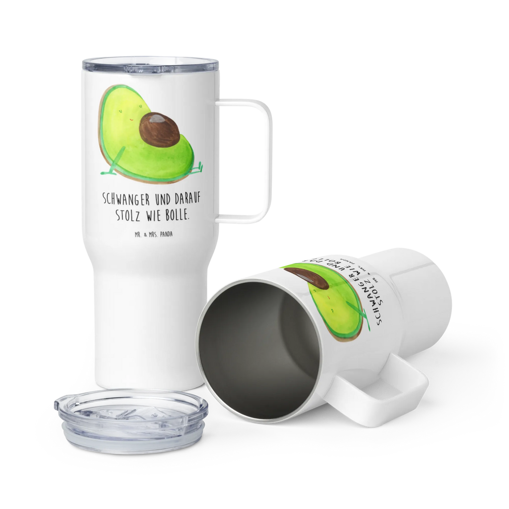 XXL Thermobecher Avocado Schwangerschaft Thermobecher, Reisebecher, Autobecher, Großer Thermobecher, XL Reisetasse, Jumbo Becher, XL Thermobecher, Avocado, Veggie, Vegan, Gesund, Babyshower, Babyparty, Schwangerschaft, schwanger