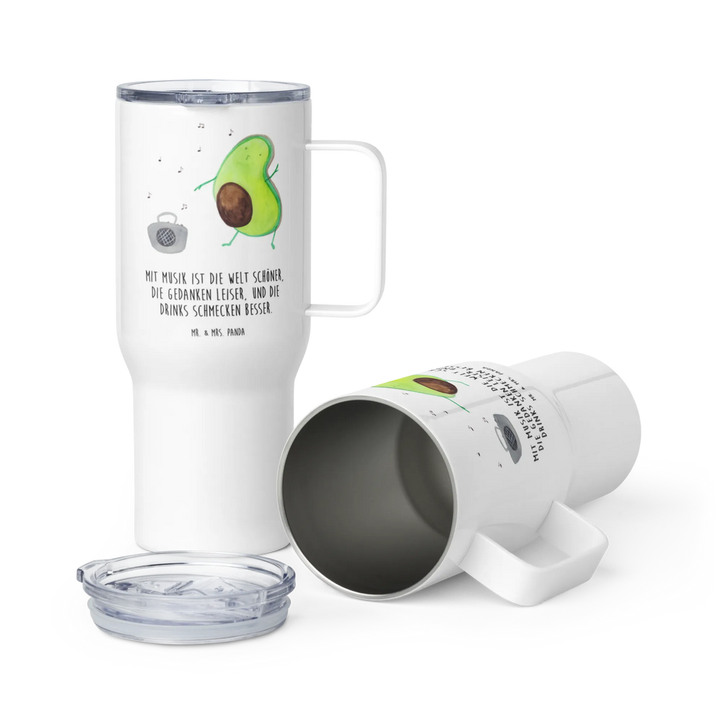 XXL thermal mug avocado Dance Reisebecher, XL Reisetasse, Autobecher, Jumbo Becher, Thermobecher, Großer Thermobecher, XL Thermobecher, Avocado, Veggie, Vegan, Gesund