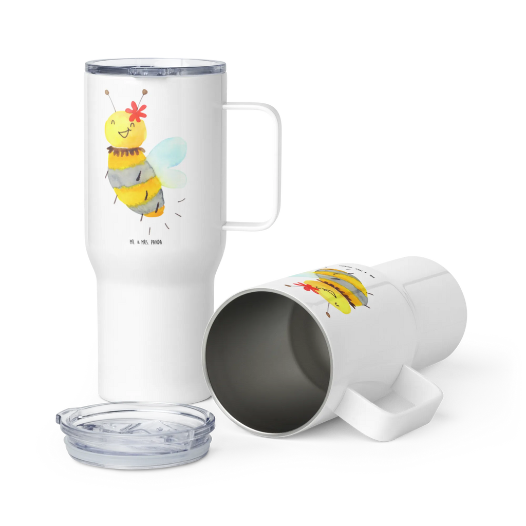 XXL thermal mug bee flower Großer Thermobecher, Jumbo Becher, Autobecher, XL Reisetasse, XL Thermobecher, Reisebecher, Biene, Wespe, Hummel