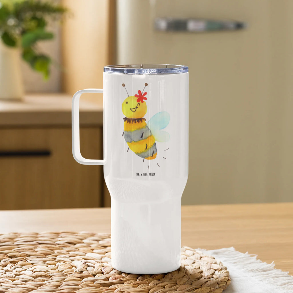 XXL thermal mug bee flower Großer Thermobecher, Jumbo Becher, Autobecher, XL Reisetasse, XL Thermobecher, Reisebecher, Biene, Wespe, Hummel
