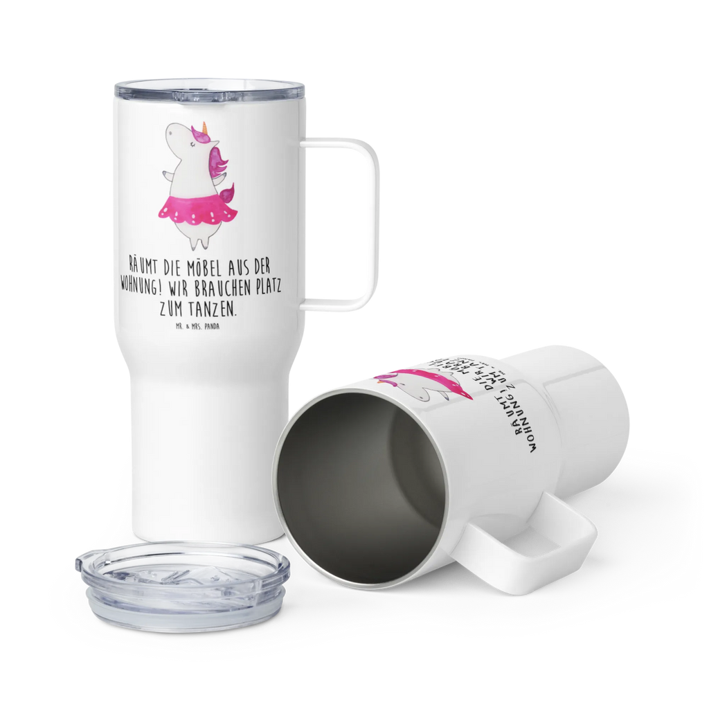 XXL Thermobecher Einhorn Ballerina XL Reisetasse, Jumbo Becher, Autobecher, Thermobecher, Reisebecher, XL Thermobecher, Großer Thermobecher, Einhorn, Einhörner, Einhorn Deko, Unicorn, Tänzerin, Lebenslust, Wohnung, Geburtstag, Lebensfreude, Spaß, Ballerina, Party, Tanzen, Feiern