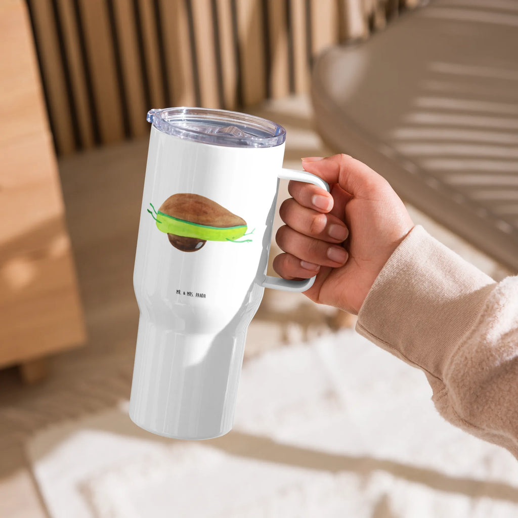 XXL thermal mug avocado yoga Autobecher, Jumbo Becher, XL Thermobecher, Großer Thermobecher, Thermobecher, Reisebecher, XL Reisetasse, Avocado, Veggie, Vegan, Gesund, Avocado Yoga Vegan