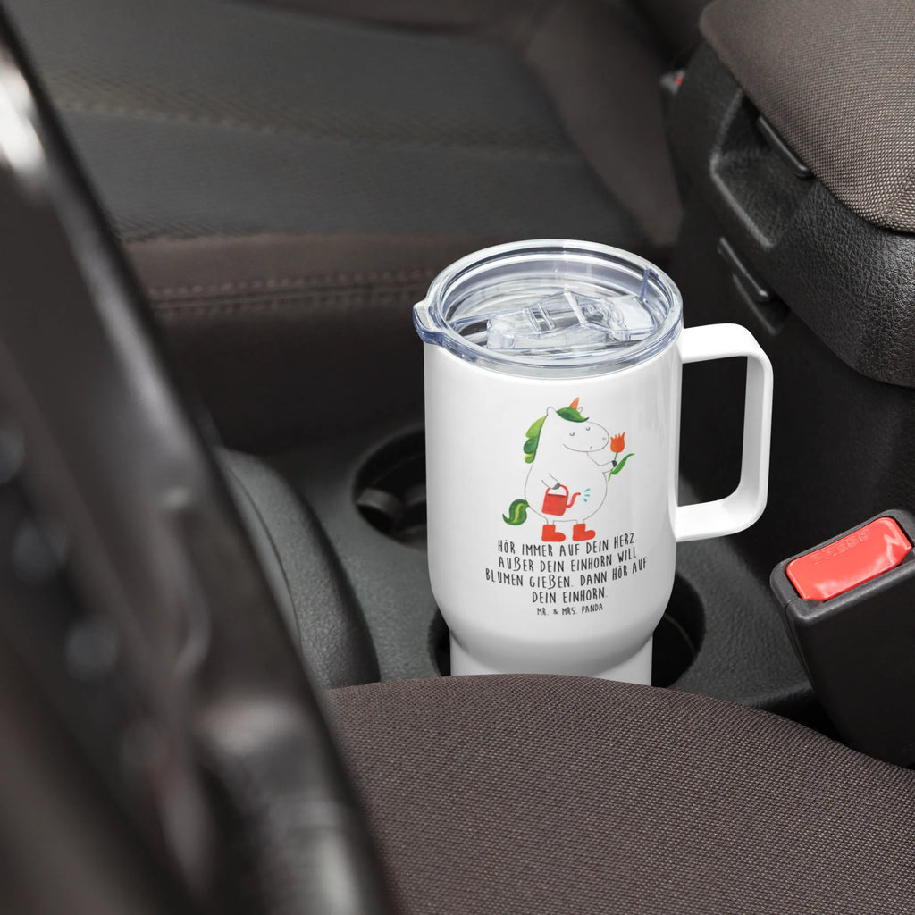 XXL Thermobecher Einhorn Gärtner Autobecher, Großer Thermobecher, Jumbo Becher, XL Thermobecher, XL Reisetasse, Reisebecher, Unicorn, Einhorn, Einhörner, Einhorn Deko, Giesskanne, Blume, Gießkanne, Lebenslust, Stiefel, Freundin, Luftballon, Freude, Garten