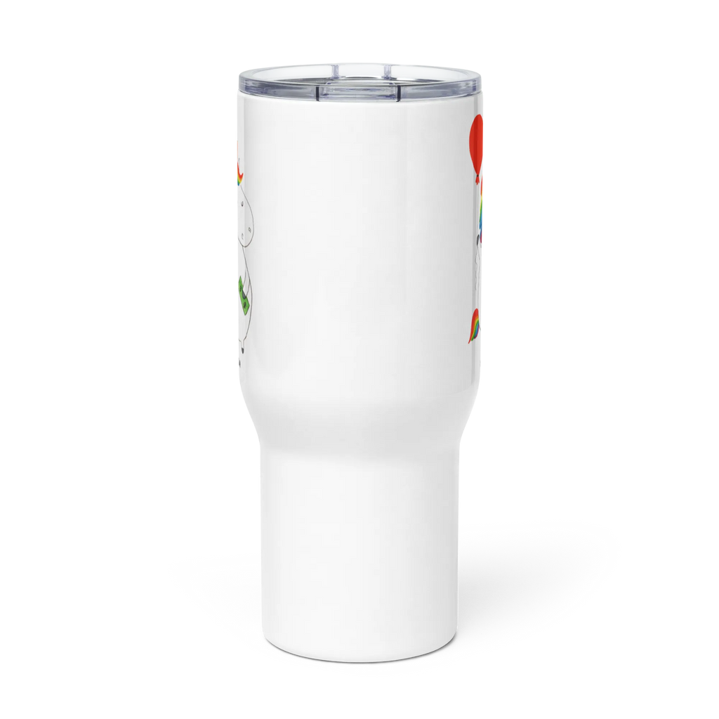 XXL thermal mug unicorn balloon Thermobecher, XL Reisetasse, Großer Thermobecher, Jumbo Becher, Reisebecher, Autobecher, XL Thermobecher, Einhorn, Einhörner, Einhorn Deko, Unicorn, Freude, Lebenslust, Geld, Freundin, Luftballon, Geschenk