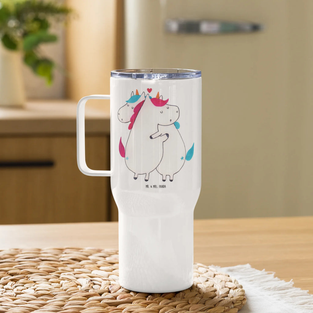 XXL kubek termiczny jednorożec Wiadomość Großer Thermobecher, Thermobecher, Jumbo Becher, XL Thermobecher, Autobecher, XL Reisetasse, Reisebecher, Einhorn, Einhörner, Einhorn Deko, Unicorn, witzig, Spruch, Valentine, Ehe, lustig, Valentinstag, Geschenk, Partner, Liebe