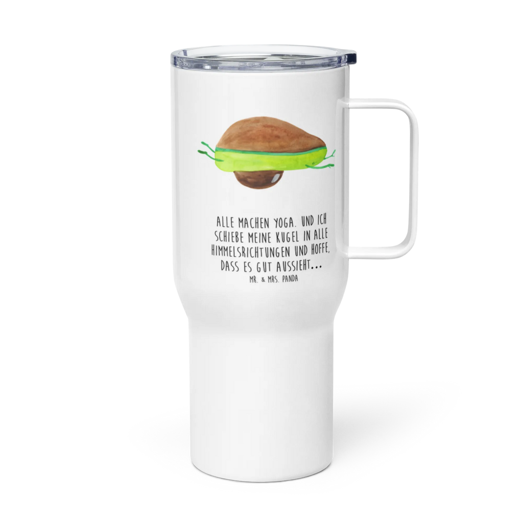XXL thermal mug avocado yoga Autobecher, Jumbo Becher, XL Thermobecher, Großer Thermobecher, Thermobecher, Reisebecher, XL Reisetasse, Avocado, Veggie, Vegan, Gesund, Avocado Yoga Vegan