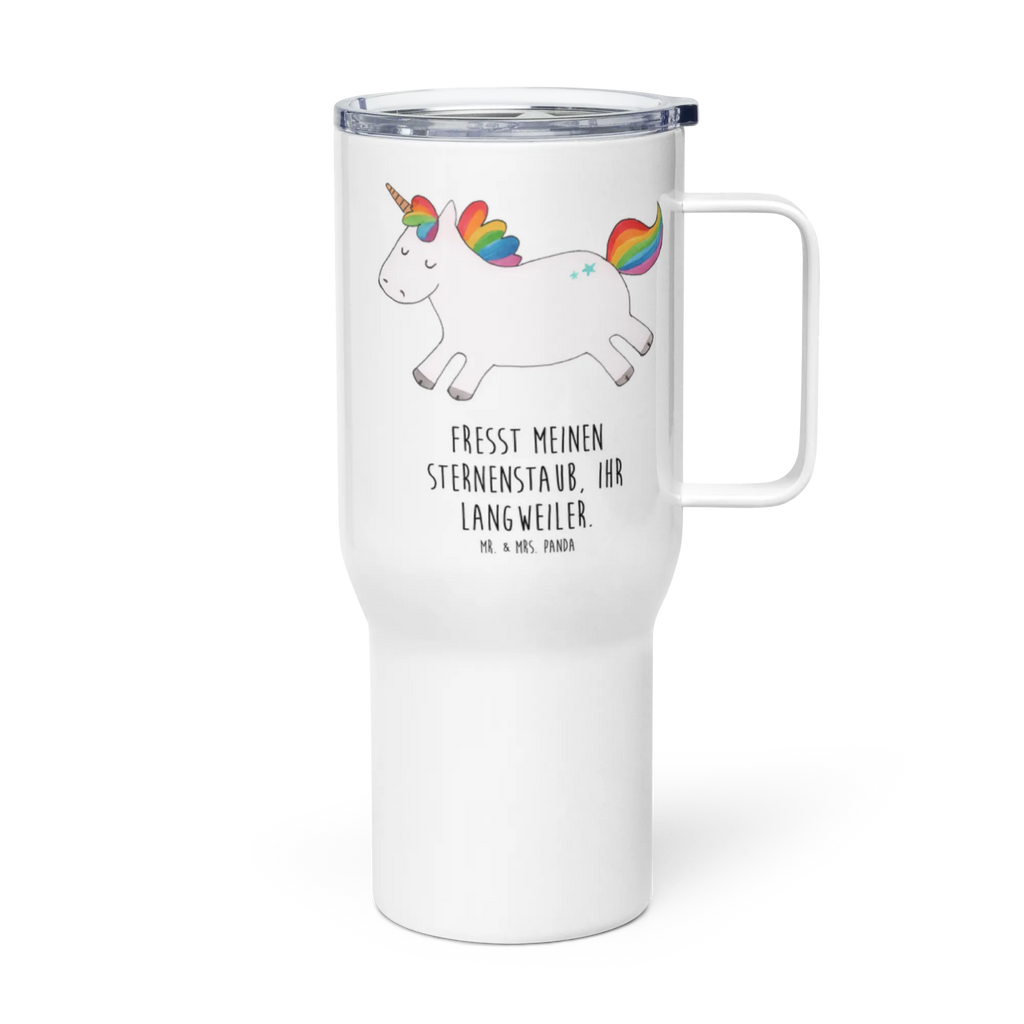XXL thermal mug unicorn happy Großer Thermobecher, XL Thermobecher, Autobecher, XL Reisetasse, Jumbo Becher, Reisebecher, Thermobecher, Einhorn, Einhörner, Einhorn Deko, Unicorn, Freude, fröhlich, spannend, Lächeln, Spaß, witzig, Lebensfreude, Lachen, glücklich