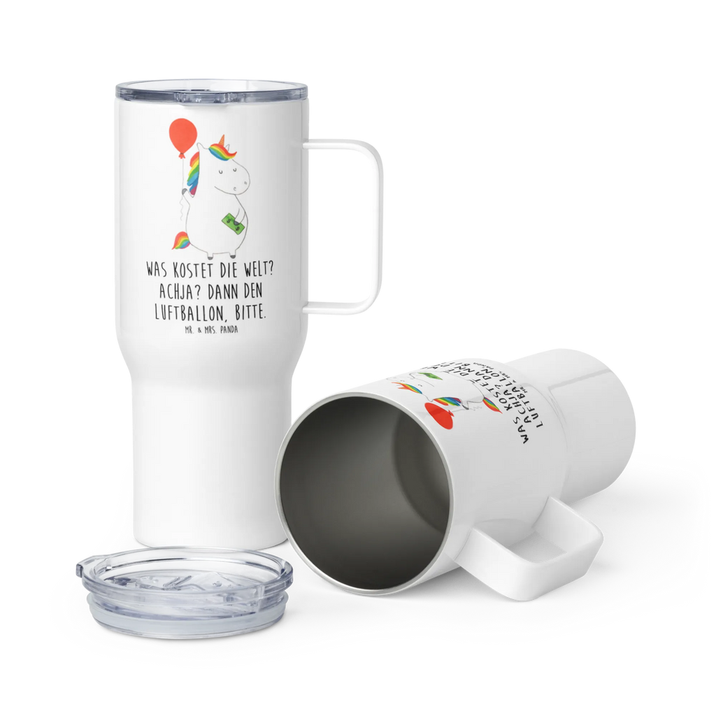 XXL thermal mug unicorn balloon Thermobecher, XL Reisetasse, Großer Thermobecher, Jumbo Becher, Reisebecher, Autobecher, XL Thermobecher, Einhorn, Einhörner, Einhorn Deko, Unicorn, Freude, Lebenslust, Geld, Freundin, Luftballon, Geschenk