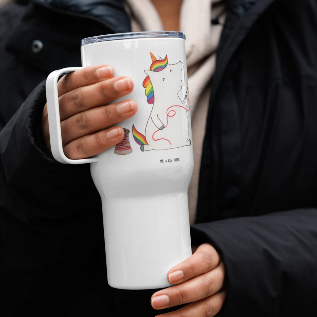 XXL thermal mug unicorn seamstress XL Reisetasse, Reisebecher, Großer Thermobecher, XL Thermobecher, Autobecher, Jumbo Becher, Unicorn, Einhorn, Einhörner, Einhorn Deko, Häkeln, Stricken, Nähzimmer, Näherin, Freundin, Mädchen, Basteln, Nähen
