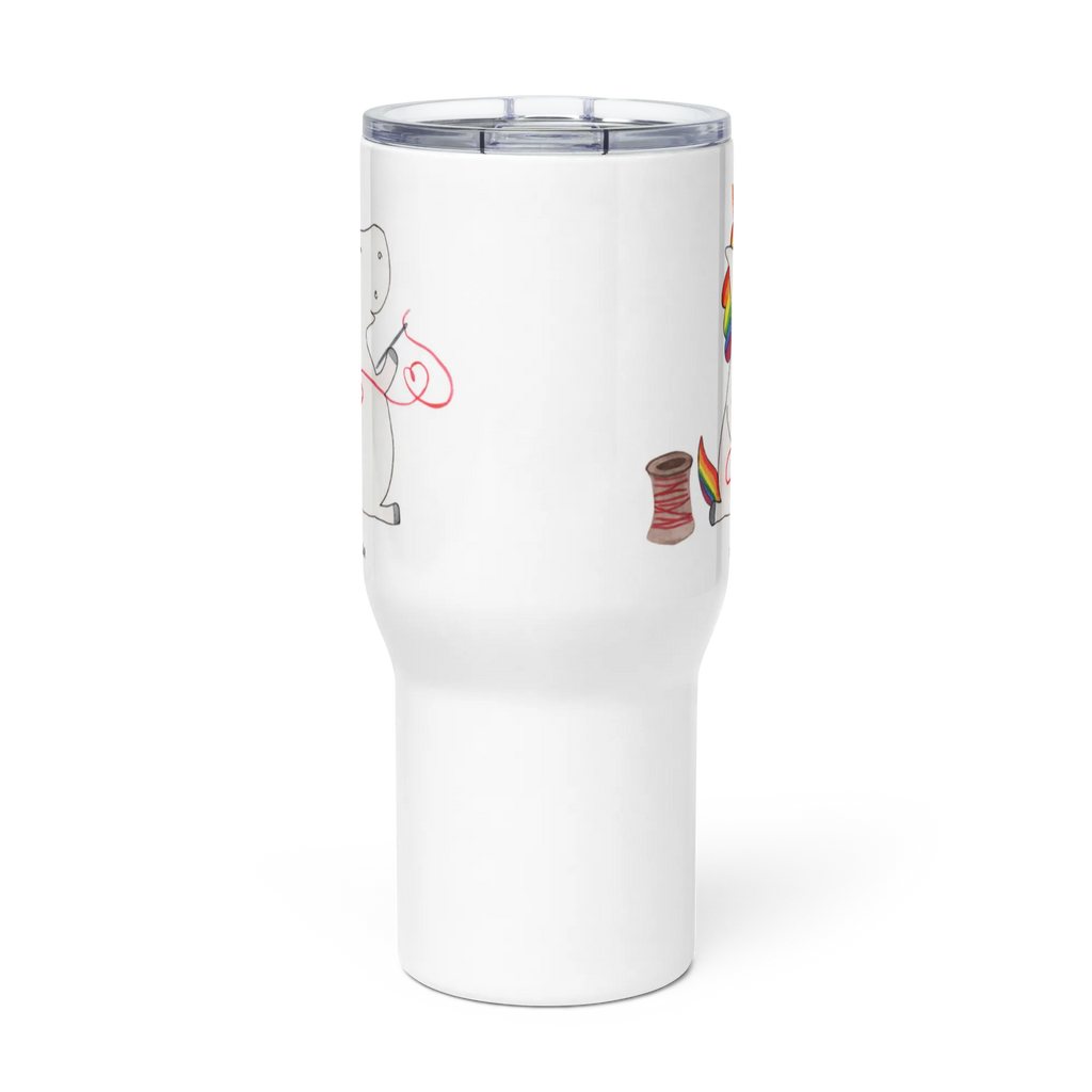XXL thermal mug unicorn seamstress XL Reisetasse, Reisebecher, Großer Thermobecher, XL Thermobecher, Autobecher, Jumbo Becher, Unicorn, Einhorn, Einhörner, Einhorn Deko, Häkeln, Stricken, Nähzimmer, Näherin, Freundin, Mädchen, Basteln, Nähen