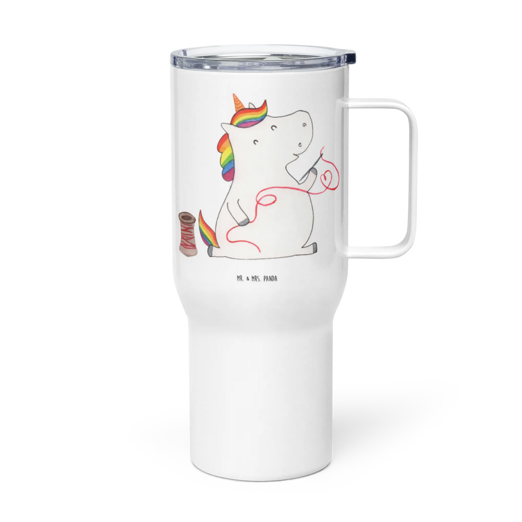 XXL thermal mug unicorn seamstress XL Reisetasse, Reisebecher, Großer Thermobecher, XL Thermobecher, Autobecher, Jumbo Becher, Unicorn, Einhorn, Einhörner, Einhorn Deko, Häkeln, Stricken, Nähzimmer, Näherin, Freundin, Mädchen, Basteln, Nähen