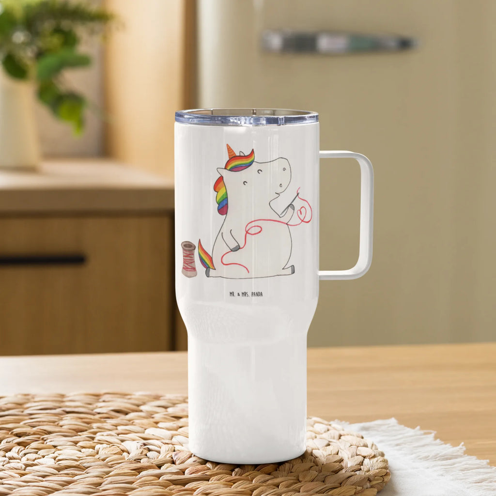 XXL thermal mug unicorn seamstress XL Reisetasse, Reisebecher, Großer Thermobecher, XL Thermobecher, Autobecher, Jumbo Becher, Unicorn, Einhorn, Einhörner, Einhorn Deko, Häkeln, Stricken, Nähzimmer, Näherin, Freundin, Mädchen, Basteln, Nähen