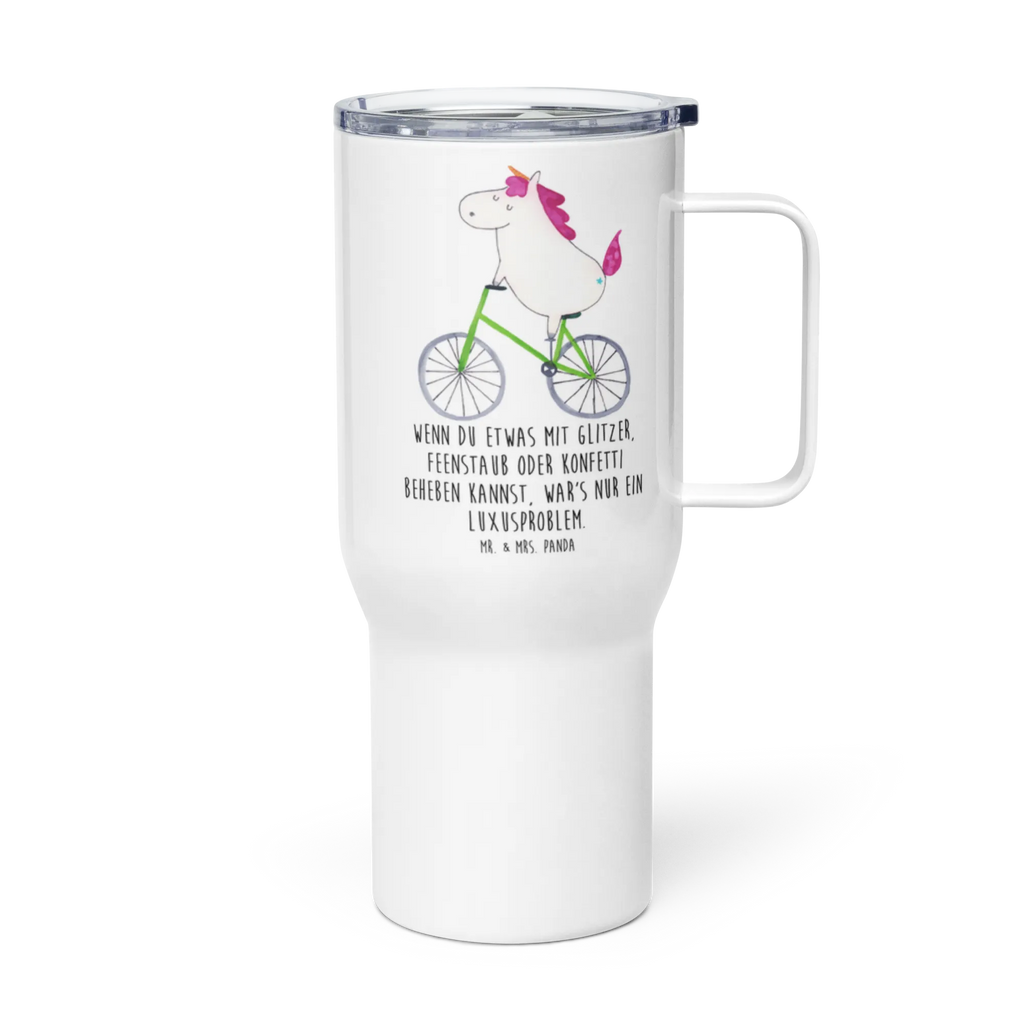 XXL thermal mug unicorn cyclist Autobecher, Großer Thermobecher, Jumbo Becher, XL Reisetasse, XL Thermobecher, Thermobecher, Reisebecher, Einhorn, Einhörner, Einhorn Deko, Unicorn, Kummer, Radfahren, Rad, Konfetti, Luxusproblem, Liebeskummer, Bike, Feenstaub, Radfahrer